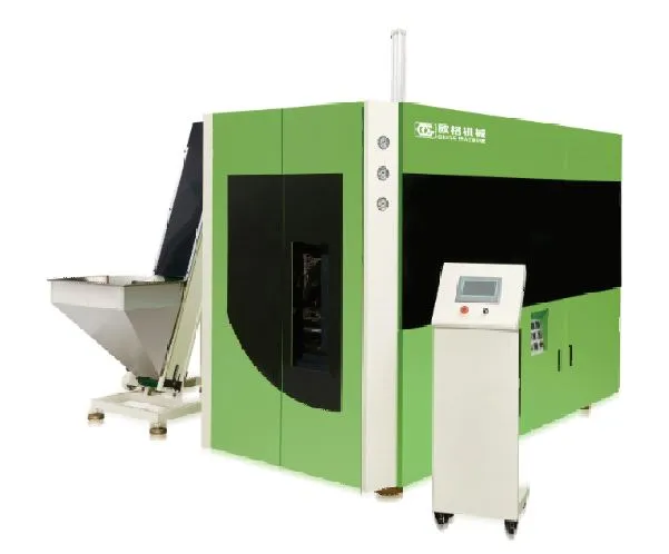 Tre hulrum fuldautomatisk 3300BPH ekstrudering blæsestøbemaskine